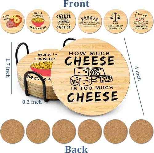 Vista 3 de 6 posavasos con soporte para posavasos de corcho Always Sunny in Philadelphia para bebidas, mercancía del programa de televisión Always Sunny in