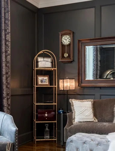 Vista 4 de SEIKO Arched Wall Clock with Pendulum and Dual Chimes, brown, 21 x 10 x 4 Inch