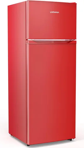 Vista 9 de Upstreman Refrigerador de 7.7 pies cúbicos con congelador, puerta doble, termostato ajustable, gran capacidad, columpio de puerta reversible