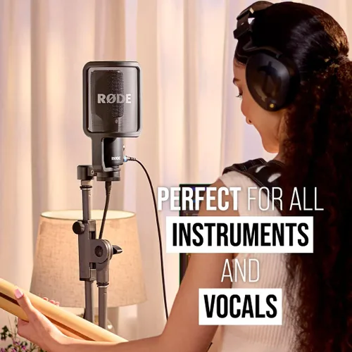 Vista 4 de RØDE NT-USB+ Micrófono condensador USB de grado profesional para grabar audio de calidad de estudio directamente en una computadora o dispositivo
