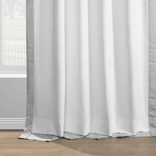 Vista 28 de HPD HALF PRICE DRAPES Cortinas de lino italiano para dormitorio y sala de estar, cortinas de oscurecimiento de habitación (1 panel), 50 pulgadas