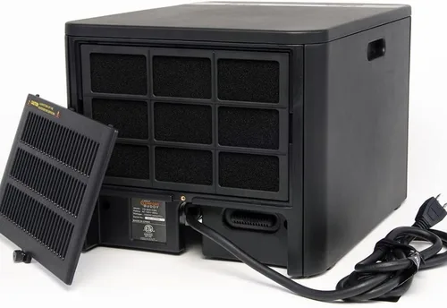 Vista 6 de Comfort Buddy, calentador de espacio de AirNmore, factor de forma pequeño único para áreas pequeñas, controles en la parte superior más control