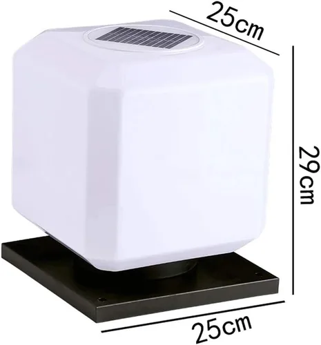 Vista 2 de Solar Post Lights Vintage Square Waterproof Home Solar Pillar Light High Brightness Led Outdoor Column Lamp European Garden Villa Gate Door Post