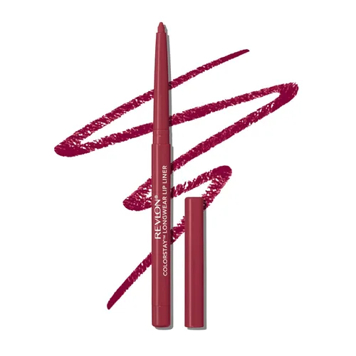 Revlon Delineador de labios, maquillaje facial Colorstay con afilador integrado, colores de labios ricos de larga duración, aplicación suave, vino