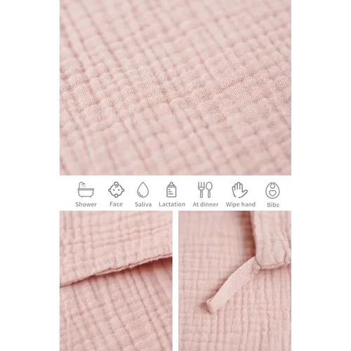 Vista 5 de Konssy Paquete de 6 Paños de Muselina para Bebé Unisex 100% Algodón Juego de Paños de Lavado para Cara y Cuerpo del Bebé Cómodos y Suaves