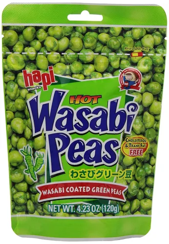 Hapi Bolsa de guisantes Wasabi, 4.23 onzas (paquete de 12)