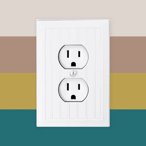 Vista 8 de Questech Decor - Placa de pared para cubierta de toma de corriente eléctrica dúplex, placa de interruptor individual de 1 banda, cubierta