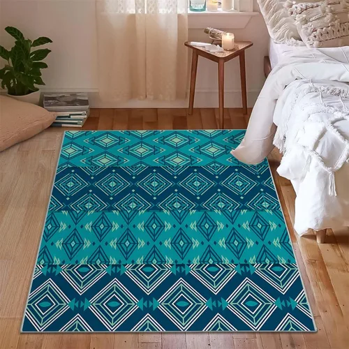 Vista 4 de Aztec 2x3 Area Rugs for Living Room Washable Non Slip - Rustic Carpet Low Pile Soft - Abstract Rug for Bedroom Dining Room Kitchen Entryway Indoor