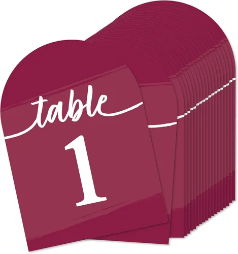 Vista 8 de Big Dot of Happiness Tarjetas de números de mesa verde salvia, tarjetas de doble cara de 5 x 7 pulgadas, tarjetas de recepción de boda, fiesta