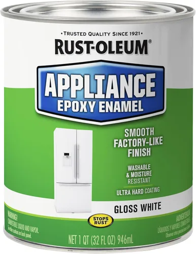 Rust-Oleum 241168 - Pintura epóxica para electrodomésticos, cuarto de galón, blanco brillante