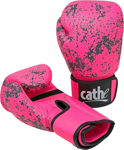 Cathe Guantes de boxeo rosados de 12 onzas para mujer: utiliza estos guantes de boxeo para mujeres para boxeo pesado, kickboxing, acondicionamiento