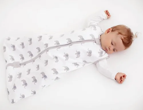 Vista 130 de Mama Cheetah Saco de dormir para bebé de 0.5 TOG, Manta portátil de algodón orgánico para bebé con cremallera bidireccional, Saco de dormir