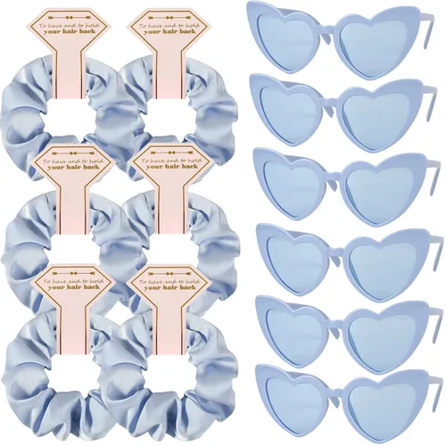 Vista 8 de Juego de 6 bandas elásticas de satén para dama de honor, para despedida de soltera, sin daños, para regalo para bodas, fiestas, regalos de propuesta