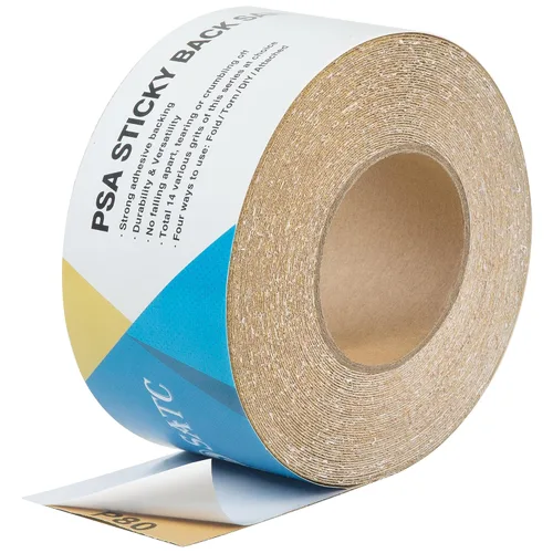 Vista 17 de S SATC Papel de lija PSA de grano 600 de 20 yardas de largo, rollo continuo de 2-3/4 pulgadas de ancho, autoadhesivas para automóviles, bloques