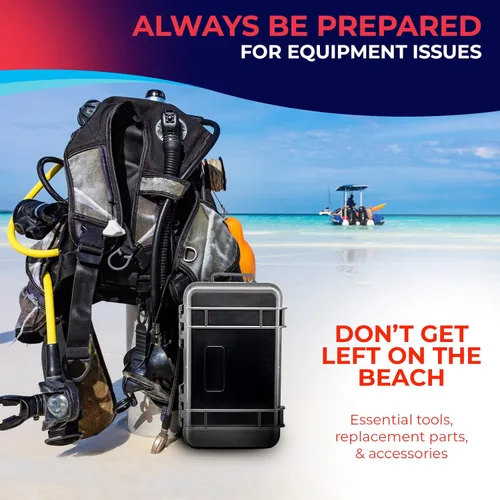 Vista 9 de Kit Save-A-Dive definitivo: juego de reparación y mantenimiento de buceo todo en uno con 60 juntas tóricas, multiherramienta, piezas de repuesto