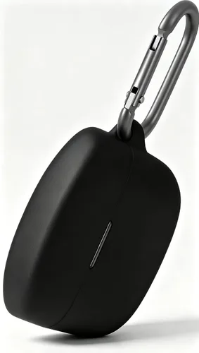 Geiomoo Funda de transporte de silicona compatible con Sony WF-1000XM4, funda portátil resistente a los arañazos y golpes con mosquetón (negro)