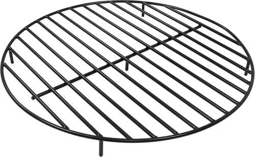 Vista 10 de Sunnydaze Rejilla redonda para hogueras, rejilla elevada de madera para hoguera, rejilla de troncos de acero resistente para exteriores, 12 pulgadas