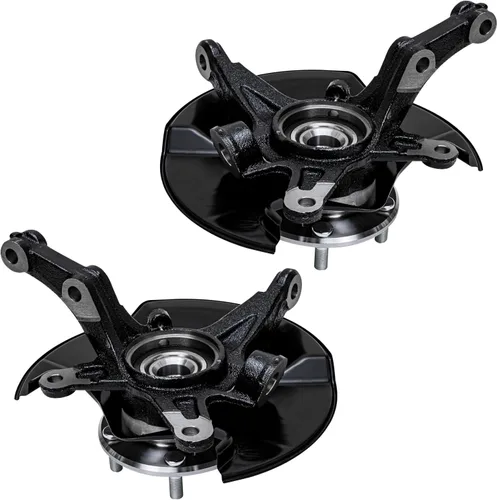 Vista 3 de Detroit Axle - Kit de 4 piezas de manguetas de dirección para Honda Civic 2006-2011, 2 manguetas de dirección delanteras y bujes de ruedas