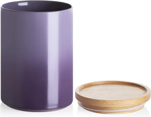 Vista 16 de Botes de Cocina Sweejar Tarro de Cerámica para Almacenamiento de Alimentos, Contenedores Apilables con Tapa de Madera de Sellado Hermético