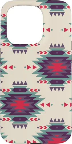 Vista 14 de Funda única con diseño azteca navajo rojo turquesa occidental para iPhone 17