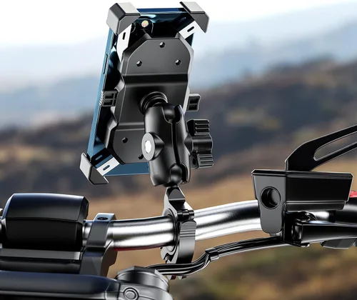 Vista 7 de BRCOVAN Base de montaje de abrazadera de manillar de aleación de aluminio con bola de TPU de 1 pulgada para diámetro de riel 0.5 pulgadas, 0.87