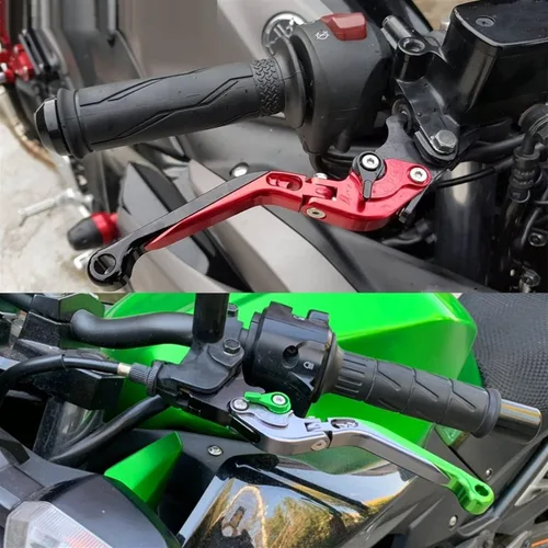 Vista 3 de for Kawasaki H2 H2R 2015 2016 Motorcycle Brake Clutch Levers Adjustable Folding Extendable CNC Accessories with Logo Lever (Color : 1)