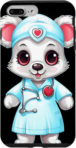 Vista 9 de Funda para iPhone 14 Bear Nurse RN - Estetoscopio de enfermería