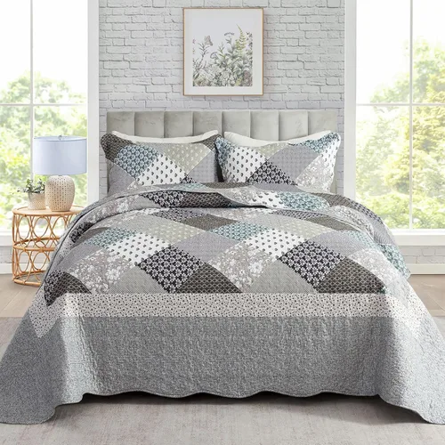 Vista 11 de Travan Juegos de Edredón de 2 Piezas Twin con Sham, Ropa de Cama de Gran Tamaño, Colcha Reversible, Juego de Cubrecama Suave, Tamaño Twin