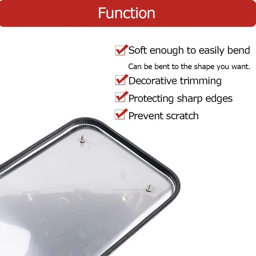 Vista 5 de Aroilder Rubber Edge Trim Black 26Feet, Fits 1/16” Edge, Flexible U Channel Rubber Seal Strip for Sharp/Rough Surfaces, Automotive, Trucks, Boats