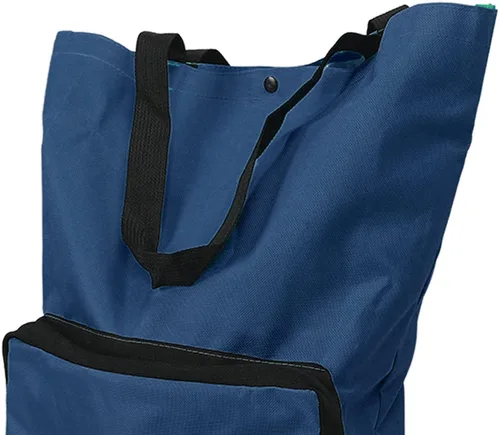 Vista 8 de Yinhing Bolsa de carrito plegable, bolsas plegables con ruedas, bolsa de comestibles reutilizable con ruedas, bolsas de compras portátiles con gran