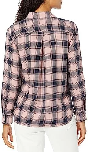 Vista 2 de Tommy Hilfiger Camisa Popover de manga larga con media cremallera y lengüeta enrollable para mujer