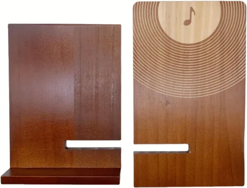 Vista 3 de Soporte de madera para discos de vinilo, estante de almacenamiento para álbumes LP, CD y accesorios para tocadiscos, estilo retro, organizador