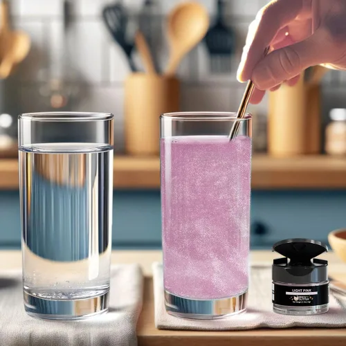 Vista 6 de Brew Glitter - Purpurina comestible rosa claro para bebidas, cócteles, cerveza y bebidas 1 frasco de 4g