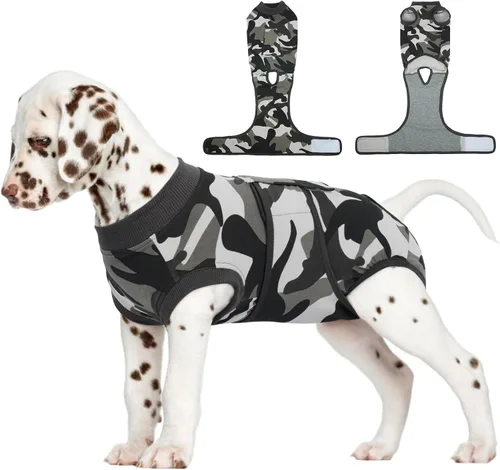 Vista 23 de FUAMEY Traje de Recuperación para Perros Machos, Trajes de Cirugía de Castración para Perros, Camisas de Esterilización para Cachorros Hembra