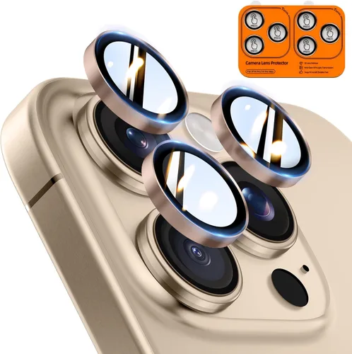 Vista 20 de TOCOL Protector de lente de cámara para iPhone 14 Pro Max / iPhone 14 Pro, protector de lente de cámara de vidrio templado HD individual resistente