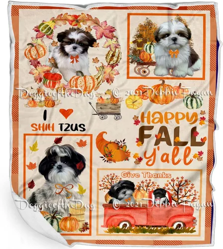 Vista 29 de 4th of July Fireworks Shih Tzu Dog Blanket - Lightweight Soft Cozy and Durable Bed Blanket - Animal Theme Fuzzy Blanket for Sofa Bed Couch