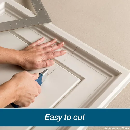 Vista 8 de Genesis Azulejos de techo blancos de 2 x 2 pies - Fácil instalación - Impermeable, lavable y resistente al fuego - PVC de alta calidad para evitar