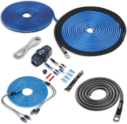 Vista 12 de NVX True 1/0 Calibre AWG 100% OFC Kit Completo de Cableado de Amplificador con Cable RCA de 2 Canales - XKIT02