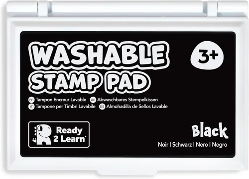 Vista 13 de Ready 2 Learn Almohadilla de sello lavable para niños, color rojo, almohadilla de tinta no tóxica para sellos, resistente a la decoloración