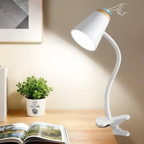 Vista 11 de EJIAXIN Lámparas de Escritorio para Oficina en Casa - Pequeña Lámpara de Escritorio LED Táctil Regulable para Dormitorio Universitario - Lámpara