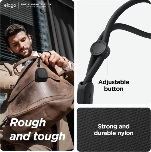 Vista 6 de elago Estuche Armor Compatible con AirPods Pro de 2ª Generación - Estuche Compatible con AirPods Pro 2, Incluye Cordón, Soporta Carga Inalámbrica