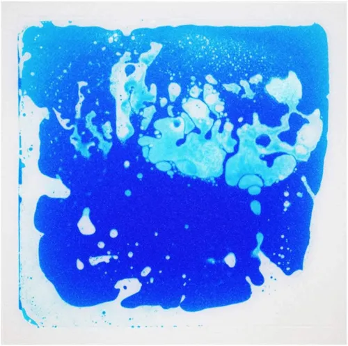 Vista 21 de LONGKING 4 hojas de azulejos sensoriales de sector líquido, azulejos de piso coloridos para centros de juego, sala de juegos, azulejos de lava