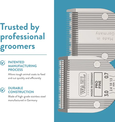 Vista 6 de Hoja fina profesional para animales 5 en 1 de Wahl. Código 2179-301.