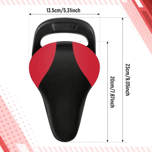 Vista 4 de SM SunniMix Sillín de bicicleta para niños, asiento universal para niños, accesorios de ciclismo, silla de repuesto para MTB, rojo