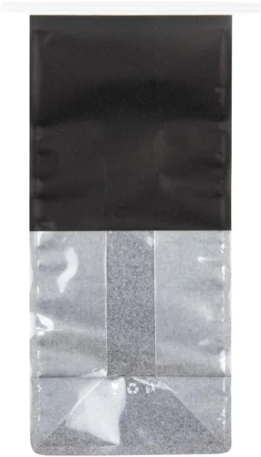 Vista 12 de Restaurantware Bag Tek - Bolsas de lazo de lata de 5.1 x 4.1 x 11.2 pulgadas con ventanas, 100 bolsas resellables con ventanas, parte inferior plana