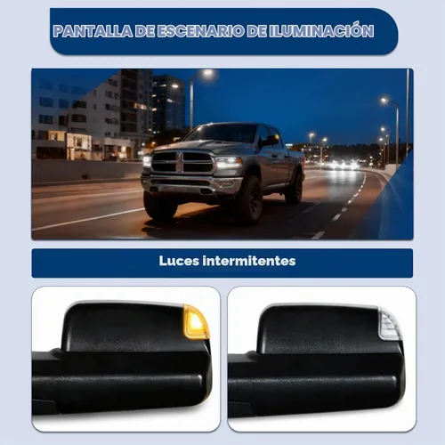 Vista 7 de AERDM Espejos de remolque compatibles con Dodge Ram 1500 2002-2008 para Dodge Ram 2500 3500 2003-2009 Pickup Truck Power Heated Side View Pair Set