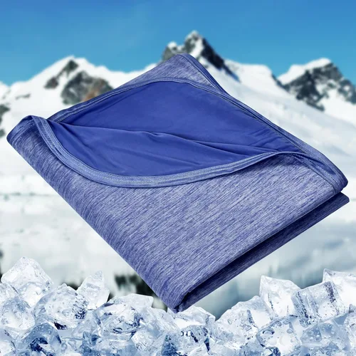 Vista 18 de HOMFINE - Manta refrescante para personas que duermen con calor, delgada, ligera, transpirable, doble cara, para cama, sofá y sillón, ideal