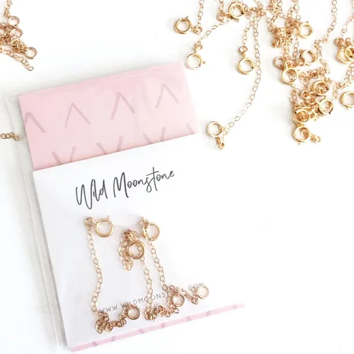 Vista 2 de Wild Moonstone - Juego de 3 pulseras de cadena extensible