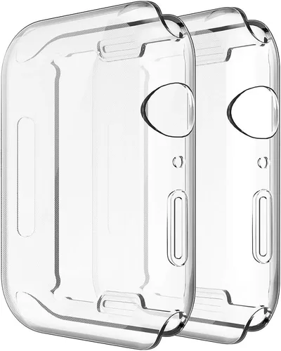 Vista 8 de Simpeak Paquete de 2 fundas protectoras de pantalla suave compatibles con Apple Watch Series 10 9 Ultra 8 7 6 5 4 3 2 0.039-1.496 in 1.654 in 1.575