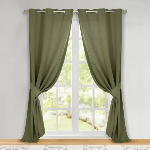 Vista 43 de Superior Cortinas Opacas, Oscurecimiento de Habitación, Dormitorio, Cortinas, Cocina, Acentos de Ventana de Sala de Estar, Bloqueo Solar, Térmicas